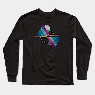 Echo Chamber - Abstract Geometric Mountains Long Sleeve T-Shirt